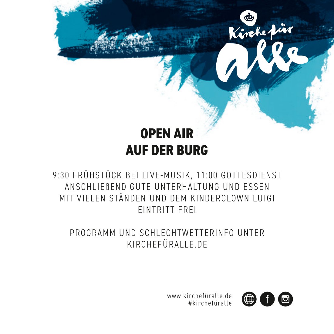 Rückseite des Flyers zum Open Air auf der Burghalde