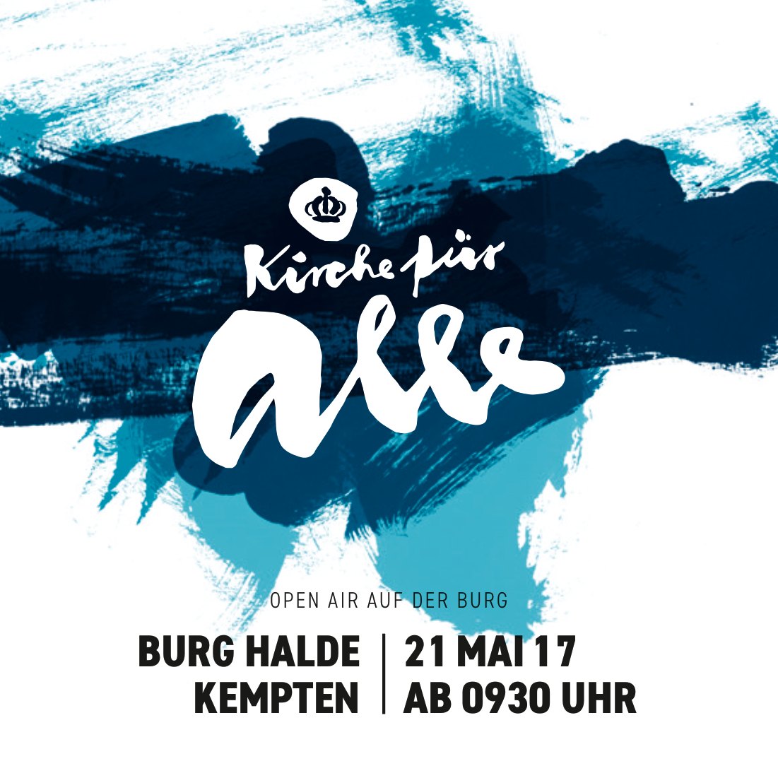 Flyer: Open Air auf der Burg, Burghalde Kempten, 21. Mai 2017
